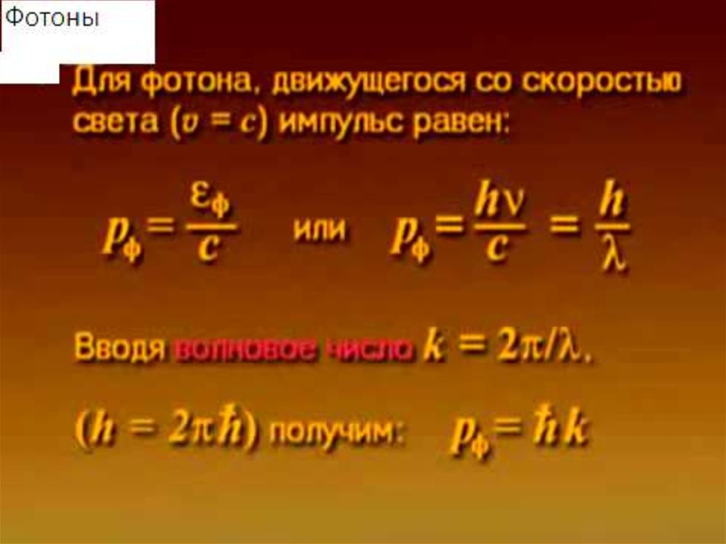 11 класс фотоны презентация