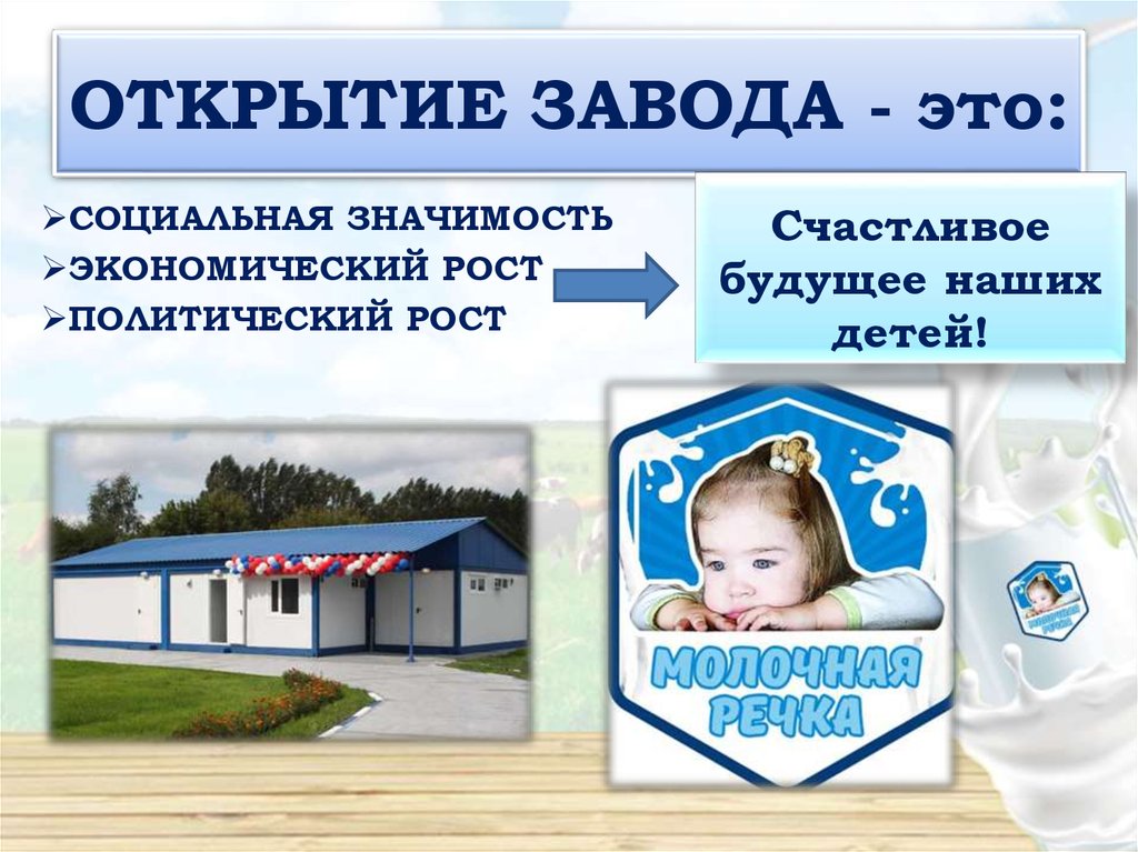 ОТКРЫТИЕ ЗАВОДА - это: