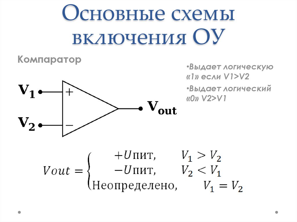 Схемы включения оу