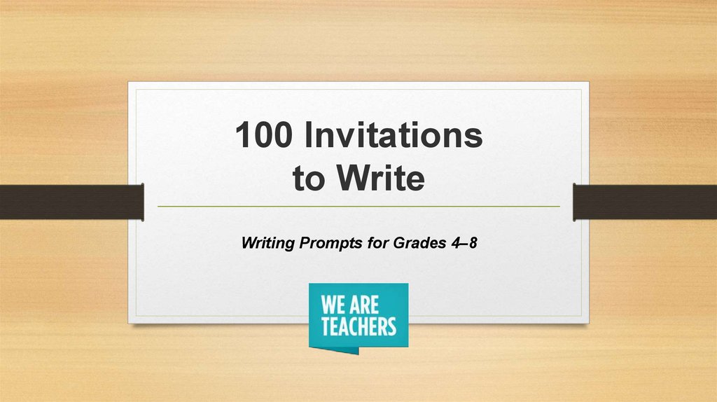 100 Invitations to Write