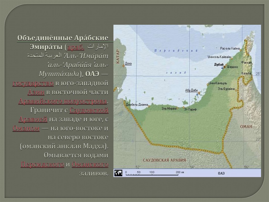 Презентация по арабским эмиратам