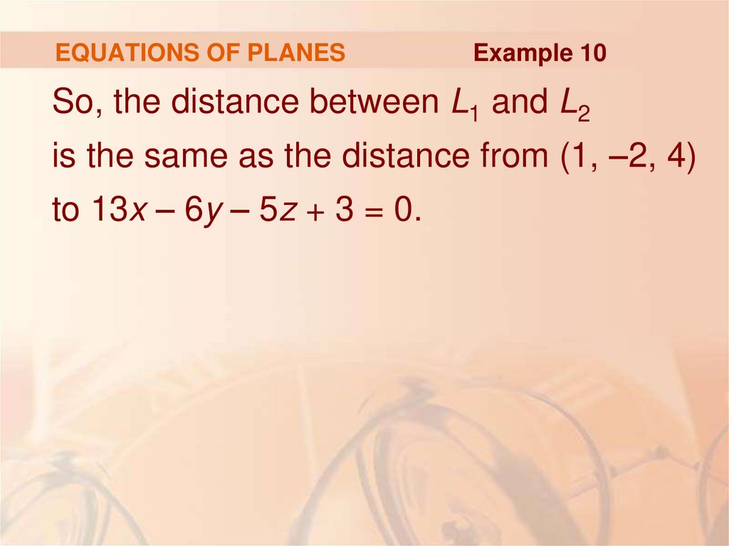 EQUATIONS OF PLANES