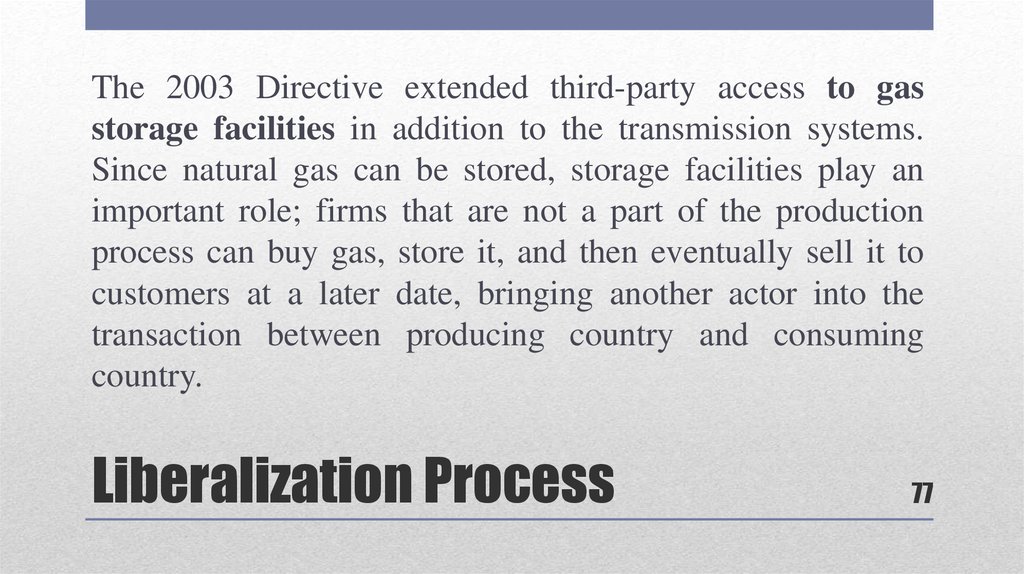 Liberalization Process