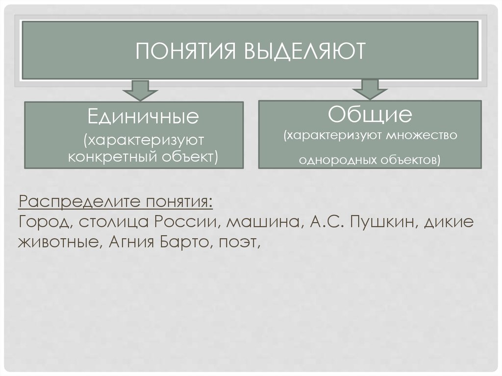 Понятие город. Единичные понятия. Общее понятие единичное понятие. Общие и единичные объекты. Выдели Общие и единичные понятия.