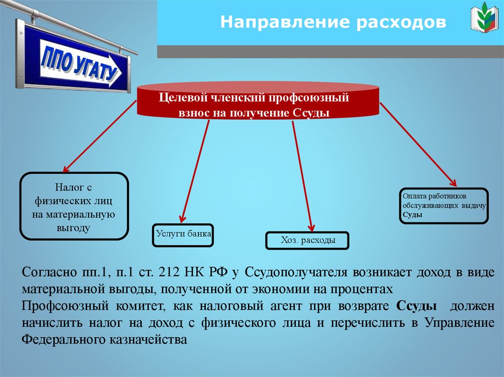 Направления расходов организации