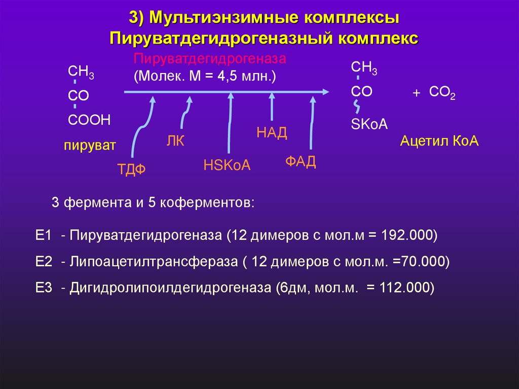 Сколько комплексов. Коферменты пируватдегидрогеназного комплекса. Мультиэнзимный пируватдегидрогеназный комплекс. Ферменты и коферменты пируватдегидрогеназного комплекса. Строение пируватдегидрогеназного комплекса ферментов.