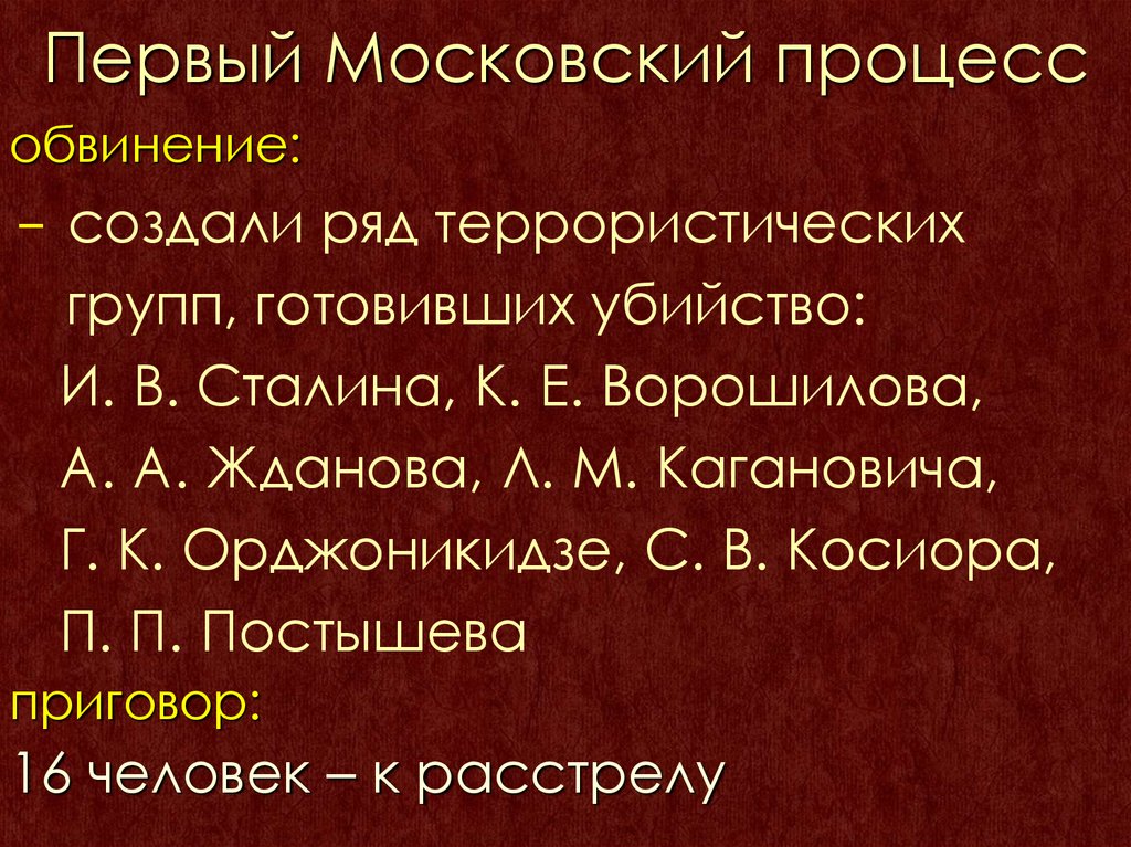 Московские процессы