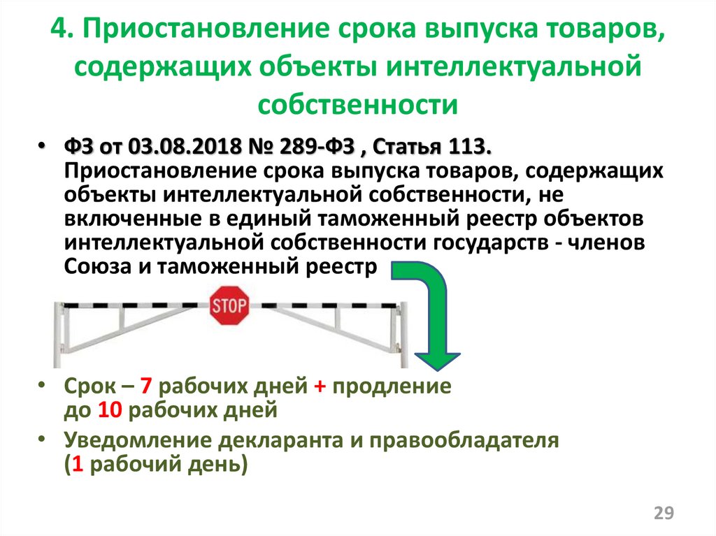 Время выпуска. Приостановление выпуска товаров. Выпуск товаров содержащих объекты интеллектуальной собственности. Сроки выпуска товаров. Приостановление выпуска товаров интеллектуальной собственности.