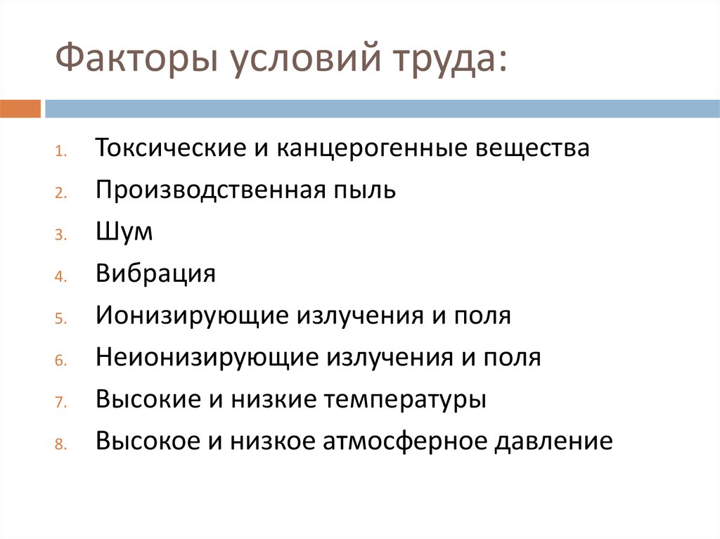 Стесненные условия факторы