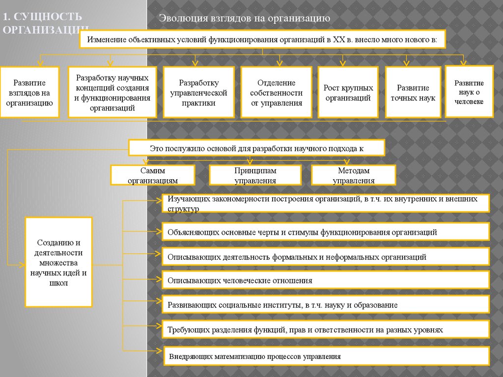 Развитие взглядов на организацию