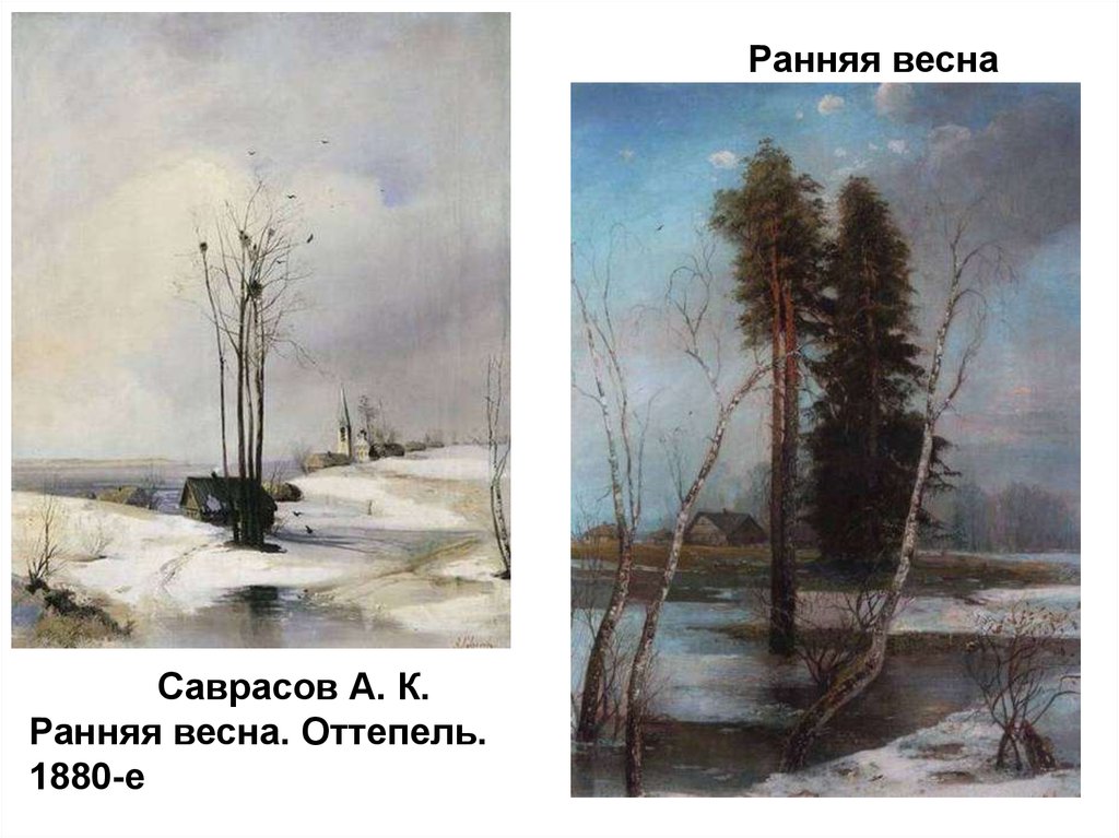 Картина весенняя оттепель