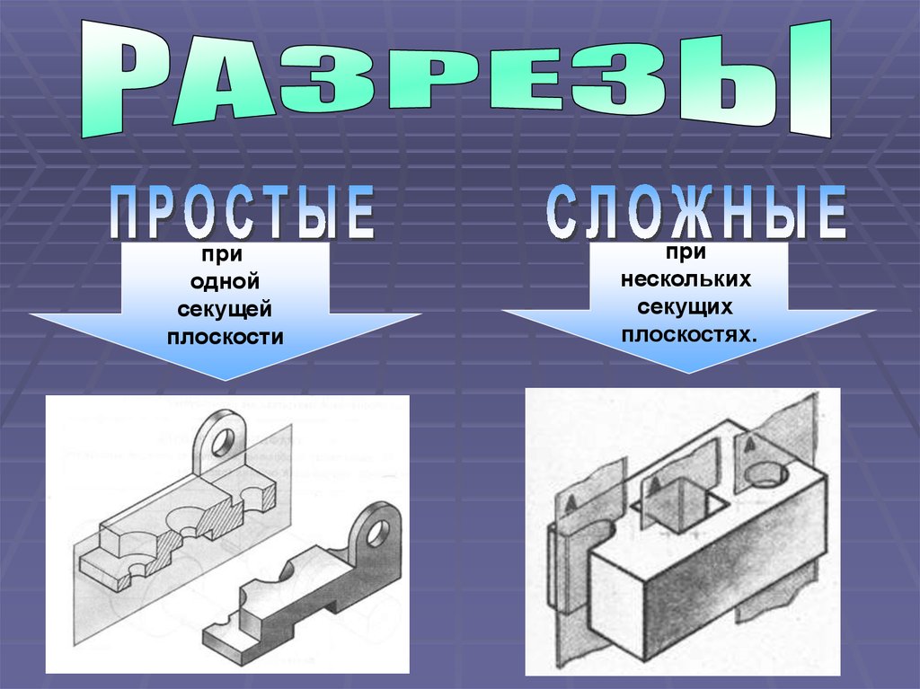 Разрезом называется изображение полученное при мысленном рассечении предмета