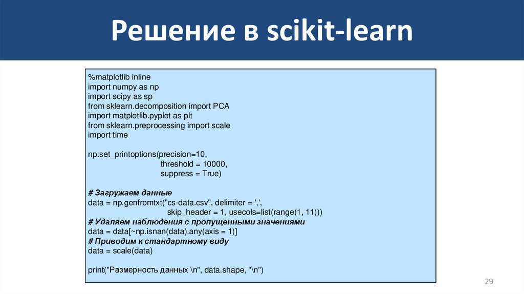 Scikit learning. Разложение тайм-серии на главные компоненты с scikit-learn.