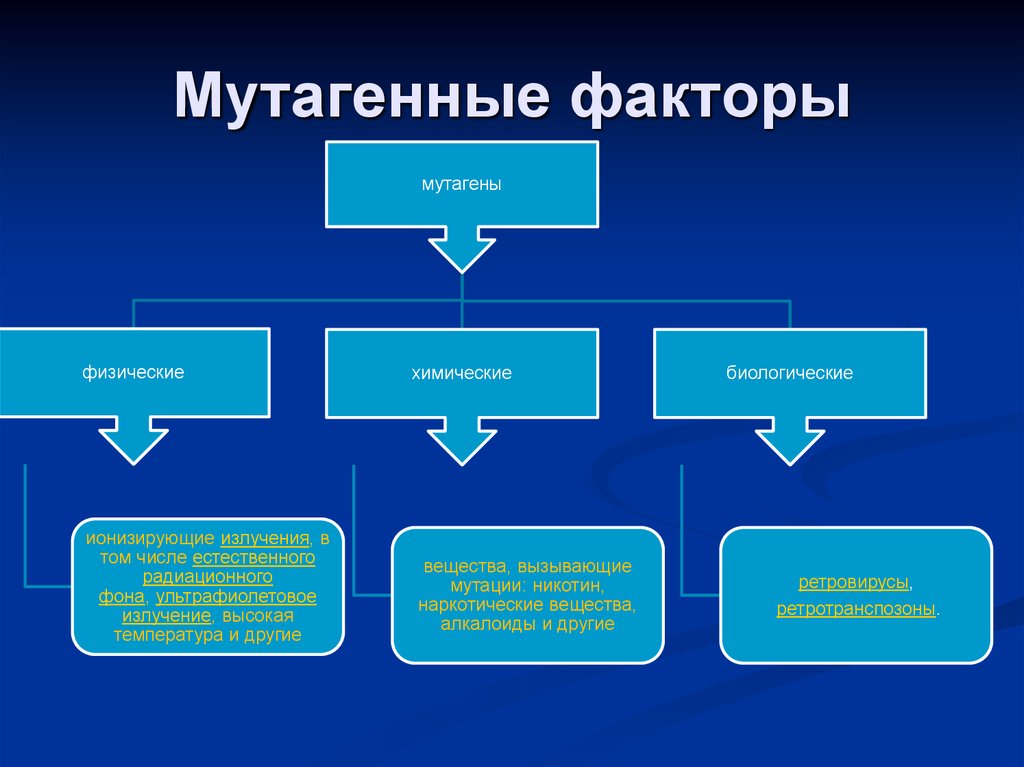 Наличие физический. Мутагенные факторы. Мутагены факторы. Физические мутагены. Мутагены и мутагенные факторы.