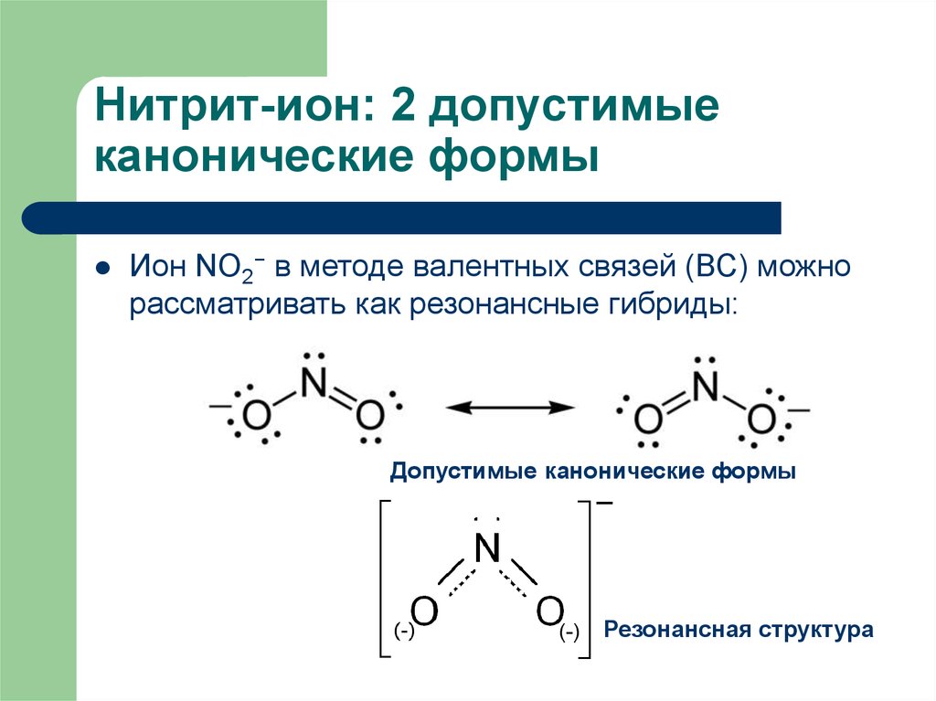 Нитриты 2. No2 резонансные структуры. Строение нитрит аниона. Резонансные структуры нитрит Иона. Резонансные структуры нитрат аниона.