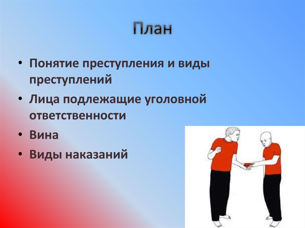 План понятие преступления