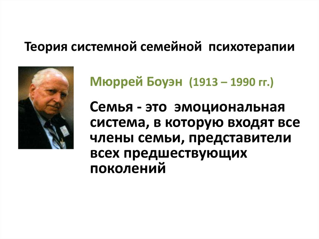Теория системной семейной психотерапии