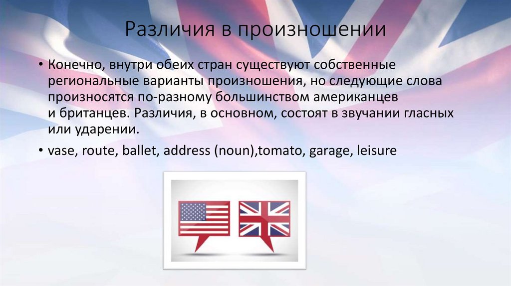Различие великобритании. Различия американского и британского английского языка. Лексические различия между американским и британским английским. Различия американского и британского английского проект. Различия между американским и британским презентация.