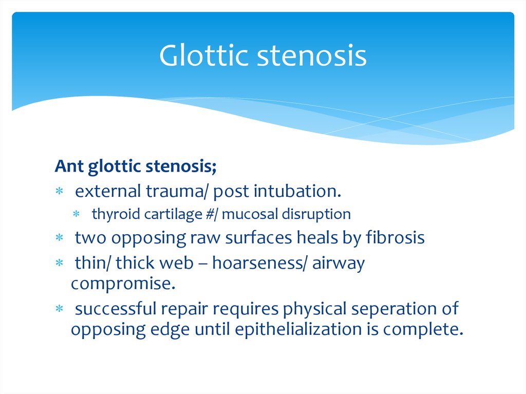 Glottic stenosis