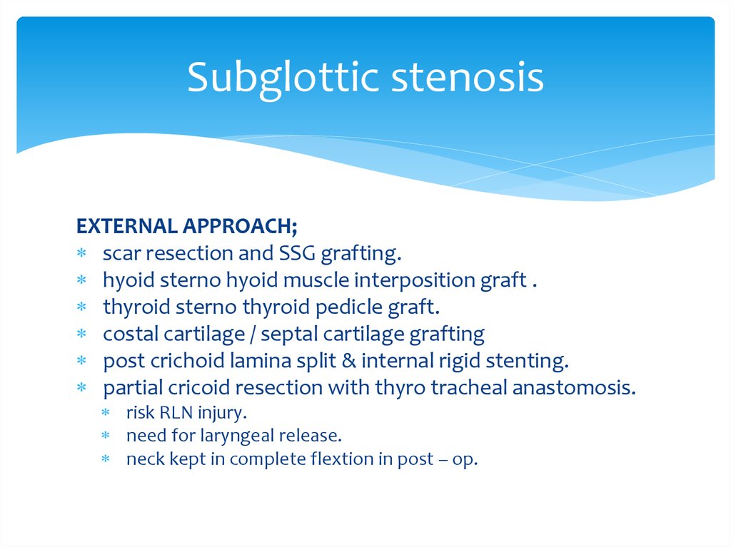 Subglottic stenosis