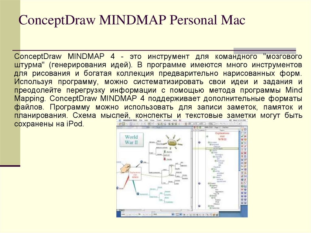 Миндмап. Conceptdraw mindmap. Нейросеть конспект по тексту