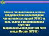 Единая государственная система предупреждения и ликвидации чрезвычайных ситуаций, ее роль, задачи и организационная структура