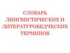 Словарь лингвистических и литературоведческих терминов