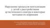 Нарушение процессов ментализации у детей с расстройствами аутистического спектра и некоторые методики их коррекции