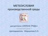 Метеоусловия производственной среды