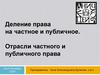Деление права на частное и публичное. Отрасли частного и публичного права