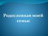 Родословная моей семьи