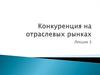 Конкуренция на отраслевых рынках