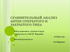 Сравнительный анализ аптек открытого и закрытого типа