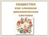 Общество как сложная динамическая система. Общество как система