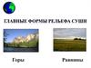Главные формы рельефа суши