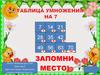 Таблица умножения на 7