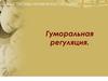 Гуморальная регуляция (1)