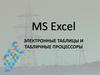 MS Excel. Электронные таблицы и табличные процессоры