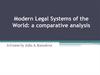 Modern Legal Systems of the World: a comparative analysis