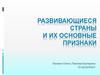 Развивающиеся страны и их основные признаки