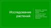 Исследование растений