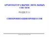Архитектура вычислительных систем. Синхронизация процессов