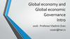 Global economy and Global economic Governance Intro