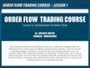 Order flow trading course