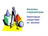 Аксиомы стереометрии.  Некоторые следствия из аксиом