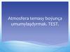 Atmosfera temasy boýunça umumylaşdyrmak.Test