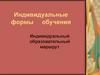 Индивидуальные формы обучения. Индивидуальный образовательный маршрут