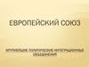 Европейский Союз. Крупнейшие политические интеграционные объединения