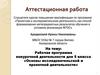 Аттестационная работа. Рабочая программа внеурочной деятельности «Основы исследовательской и проектной деятельности»