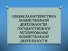 Общая характеристика хозяйственной деятельности. Государственное регулирование хозяйственной деятельности